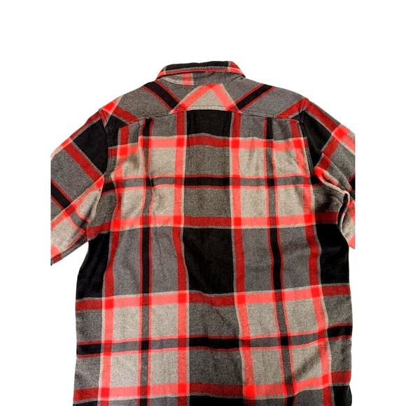 Filson Vintage Style Flannel Work Shirt | Red, Gray & Black | Men's Sz L - Picture 4 of 6
